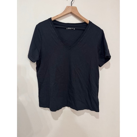 AMERICAN GIANT‎ Classic V Neck T Shirt Black Cotton XL Made in USA - Picture 2 of 9